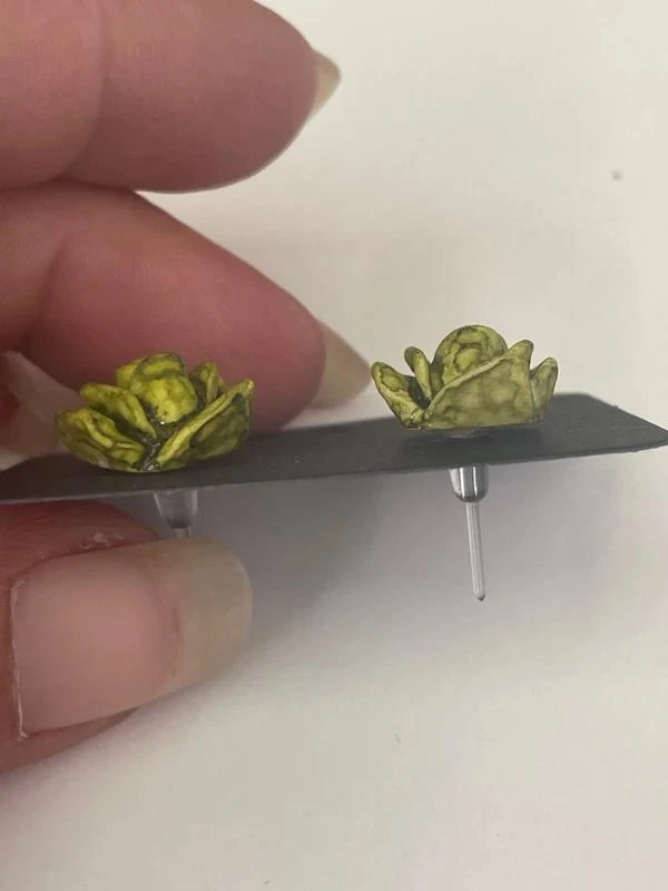 rose green earrings – photo 2